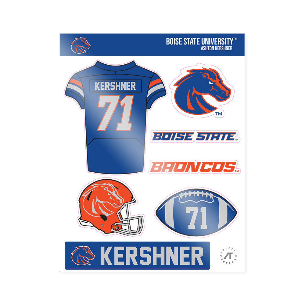 Boise State - NCAA Football : Ashton Kershner - Sticker Sheet-0