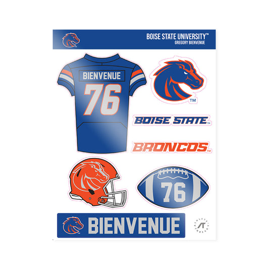 Boise State - NCAA Football : Gregory Bienvenue - Sticker Sheet-0