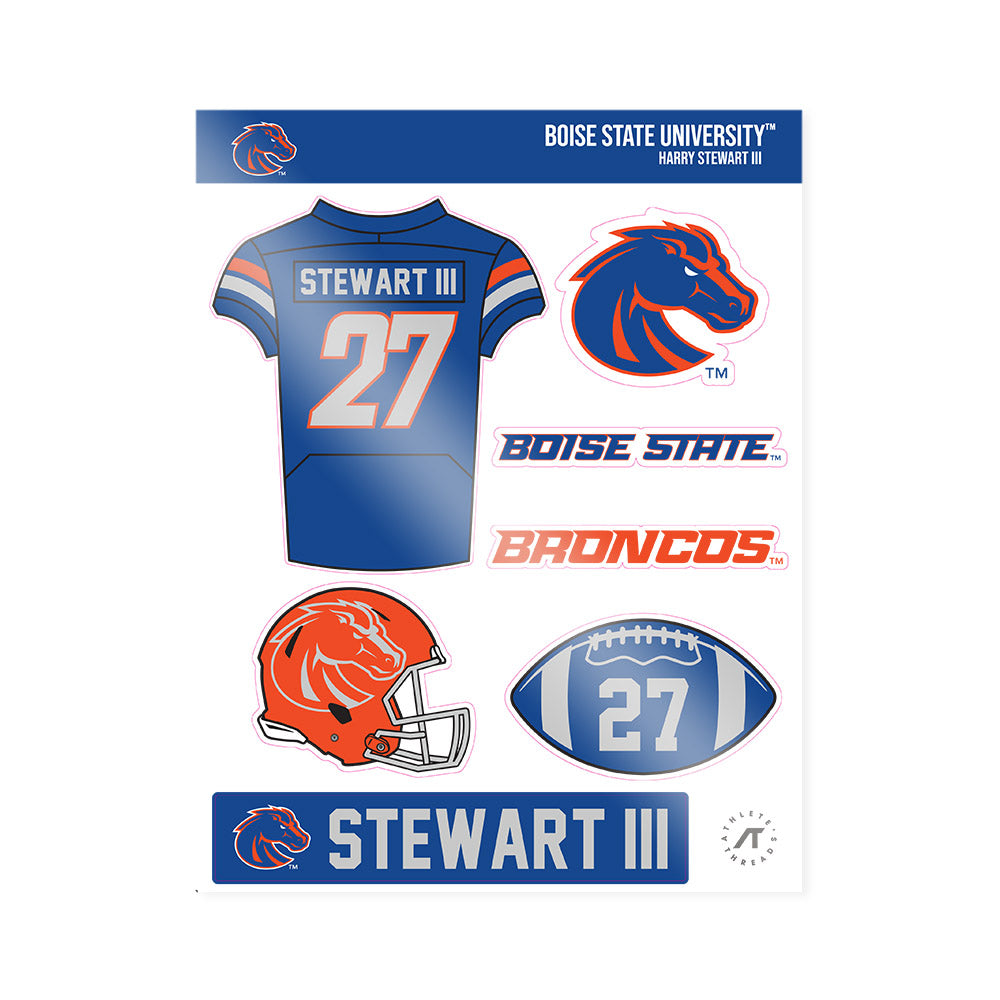 Boise State - NCAA Football : Harry Stewart III - Sticker Sheet-0
