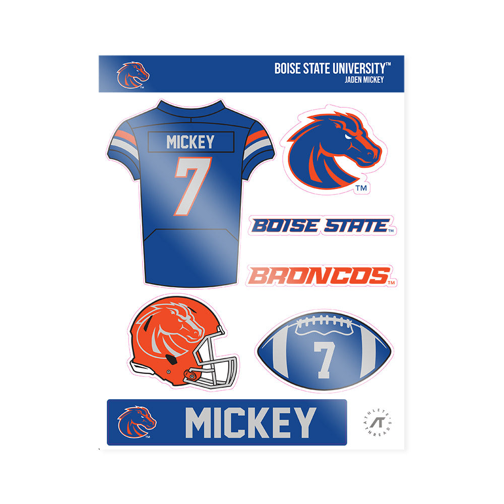 Boise State - NCAA Football : Jaden Mickey - Sticker Sheet-0