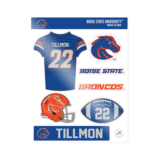 Boise State - NCAA Football : Roman Tillmon - Sticker Sheet-0