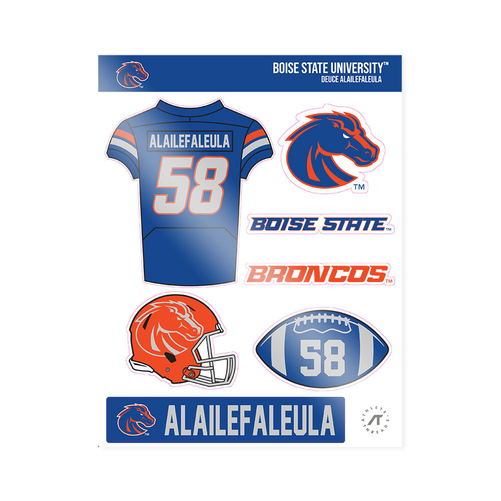 Boise State - NCAA Football : Deuce Alailefaleula - Sticker Sheet-0