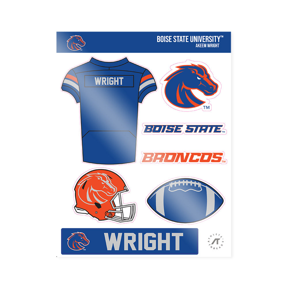 Boise State - NCAA Football : Akeem Wright - Sticker Sheet-0