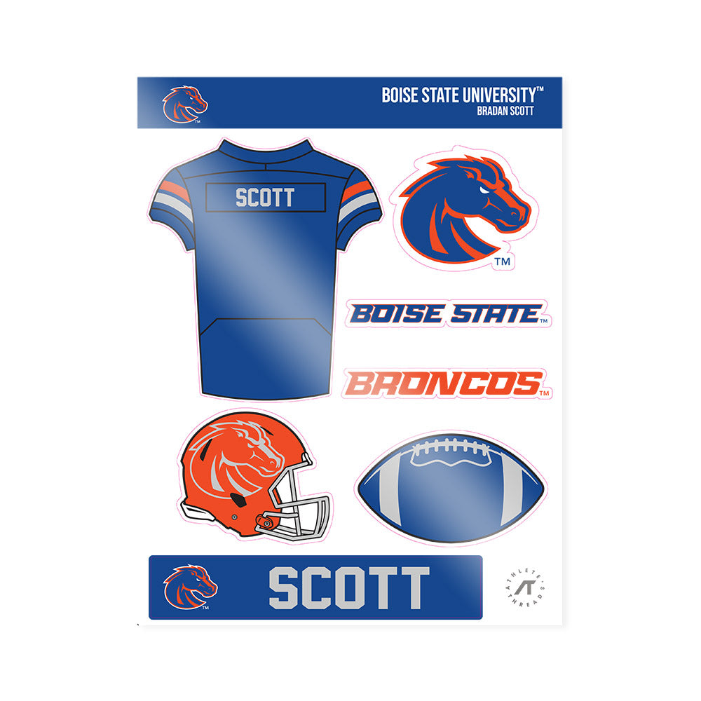 Boise State - NCAA Football : Bradan Scott - Sticker Sheet-0