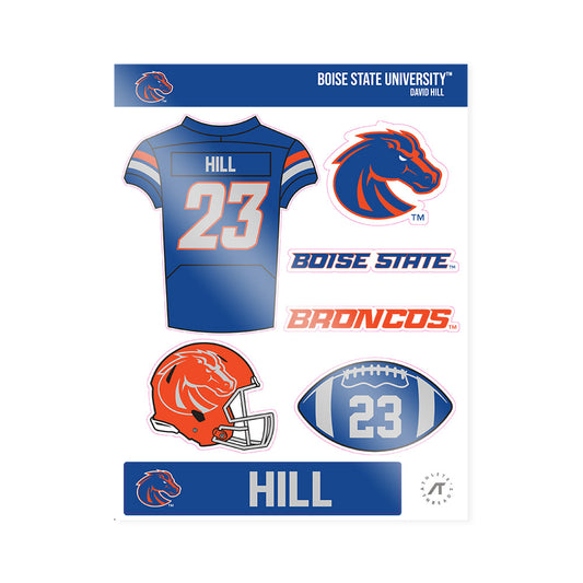 Boise State - NCAA Football : David Hill - Sticker Sheet-0