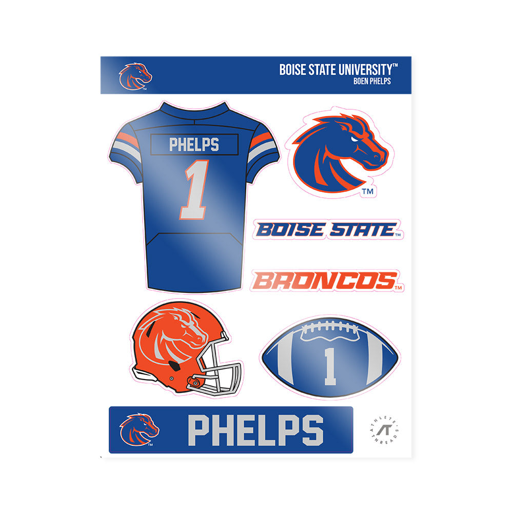 Boise State - NCAA Football : Boen Phelps - Sticker Sheet-0