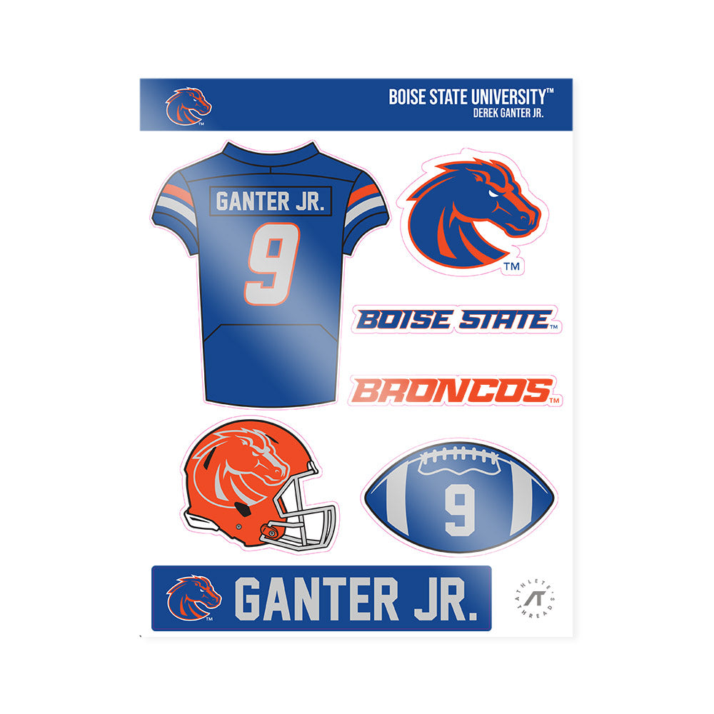 Boise State - NCAA Football : Derek Ganter Jr. - Sticker Sheet-0