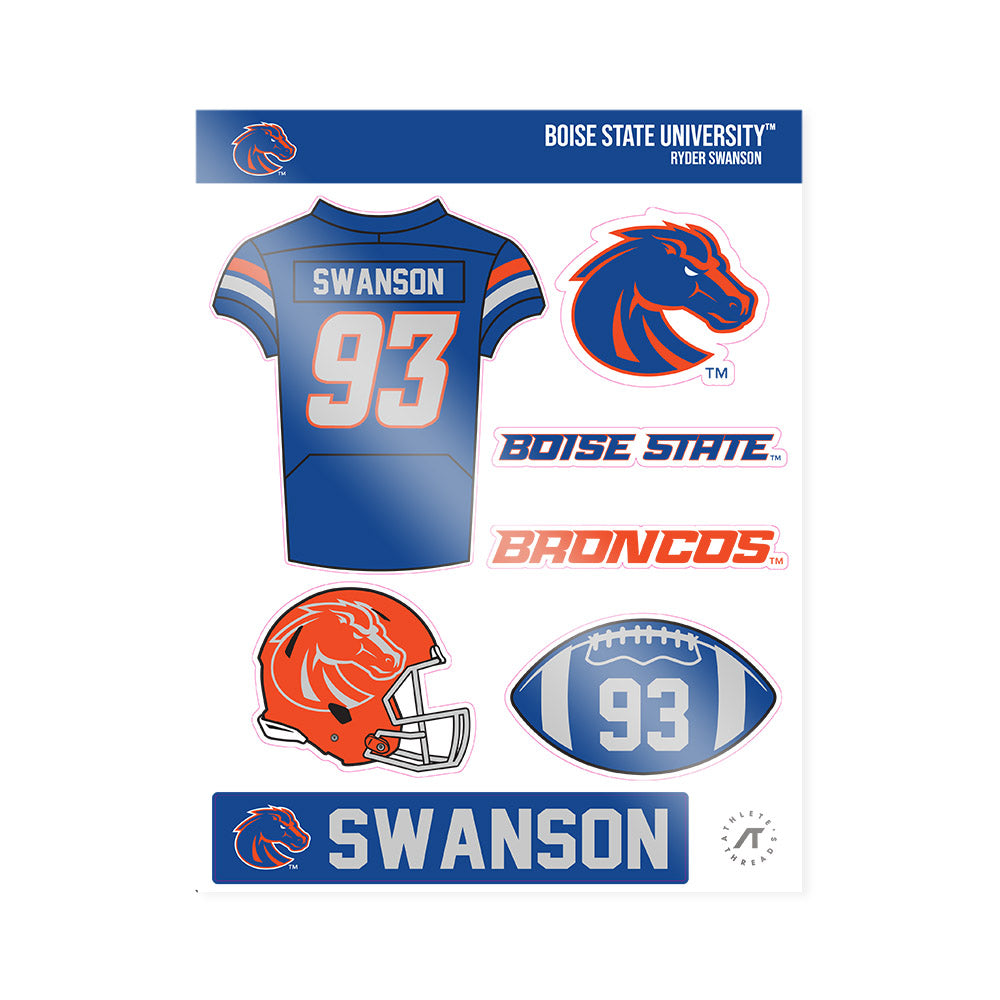 Boise State - NCAA Football : Ryder Swanson - Sticker Sheet-0