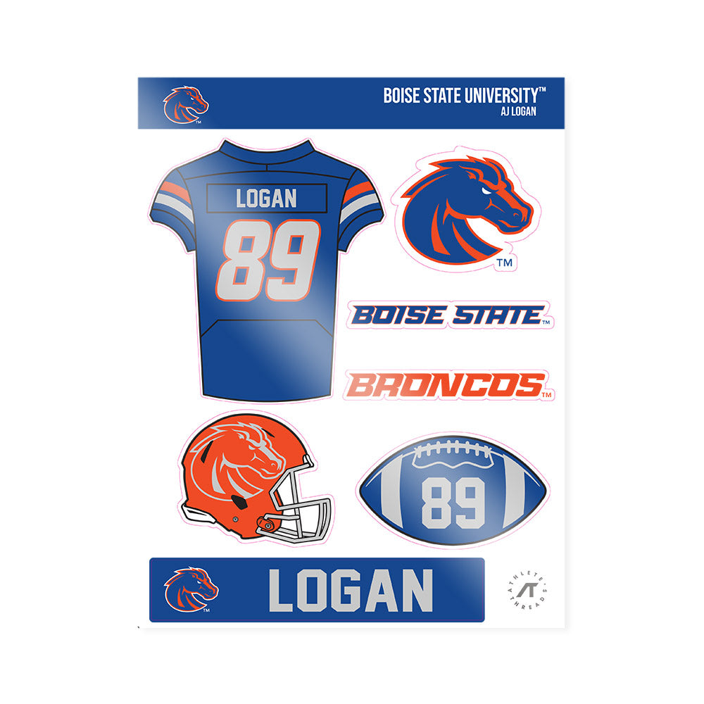 Boise State - NCAA Football : AJ Logan - Sticker Sheet-0