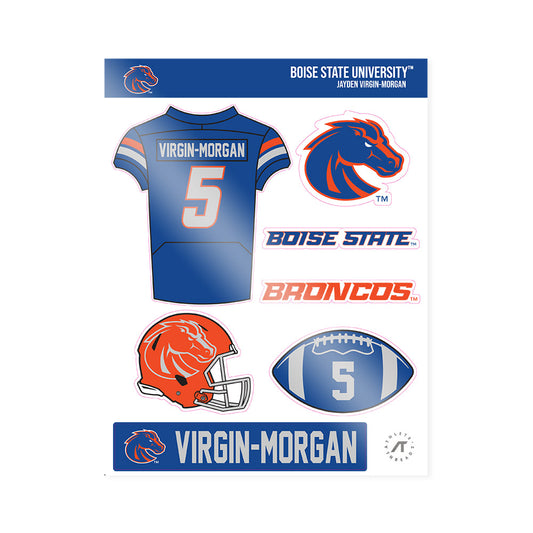 Boise State - NCAA Football : Jayden Virgin-Morgan - Sticker Sheet-0