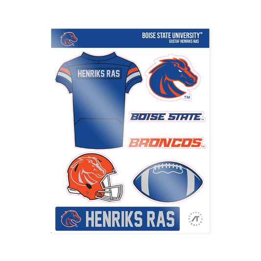 Boise State - NCAA Football : Gustaf Henriks Ras - Sticker Sheet-0