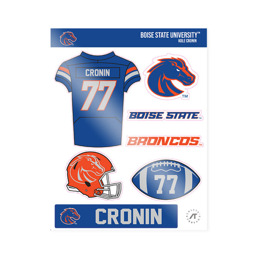 Boise State - NCAA Football : Kole Cronin - Sticker Sheet-0