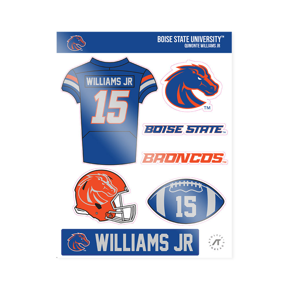 Boise State - NCAA Football : Qumonte Williams Jr - Sticker Sheet-0