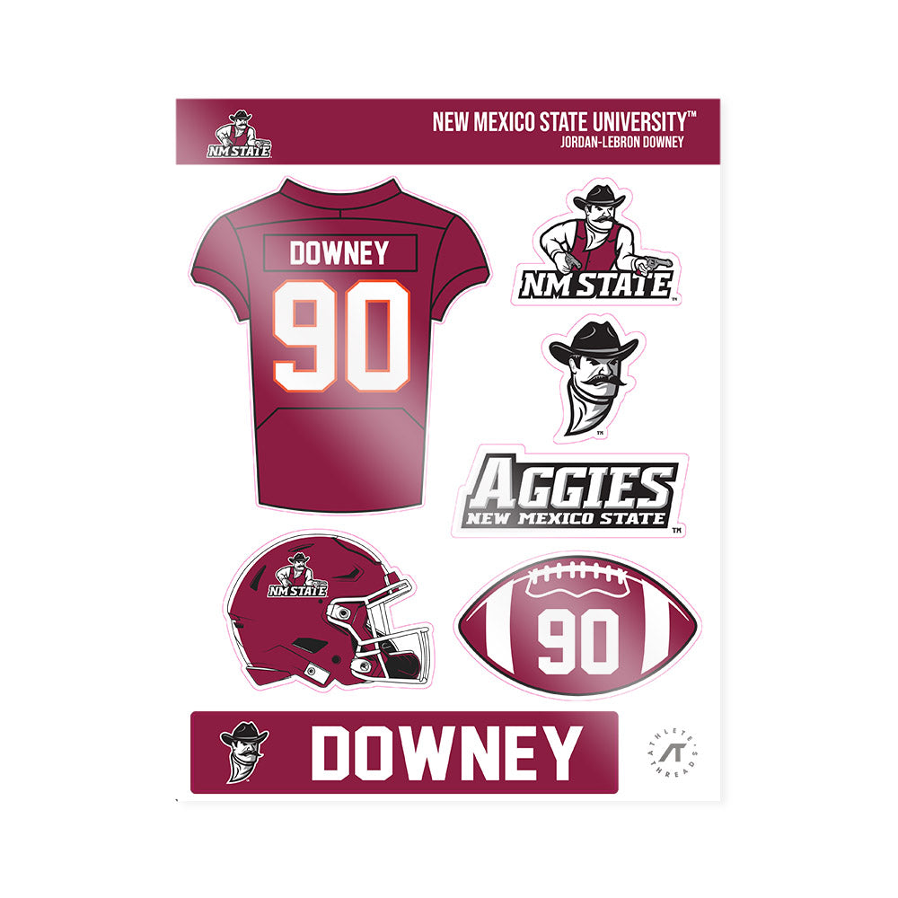 NMSU - NCAA Football : Jordan-Lebron Downey - Sticker Sheet-0