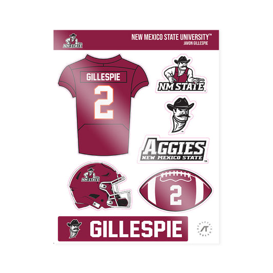 NMSU - NCAA Football : Javon Gillespie - Sticker Sheet-0