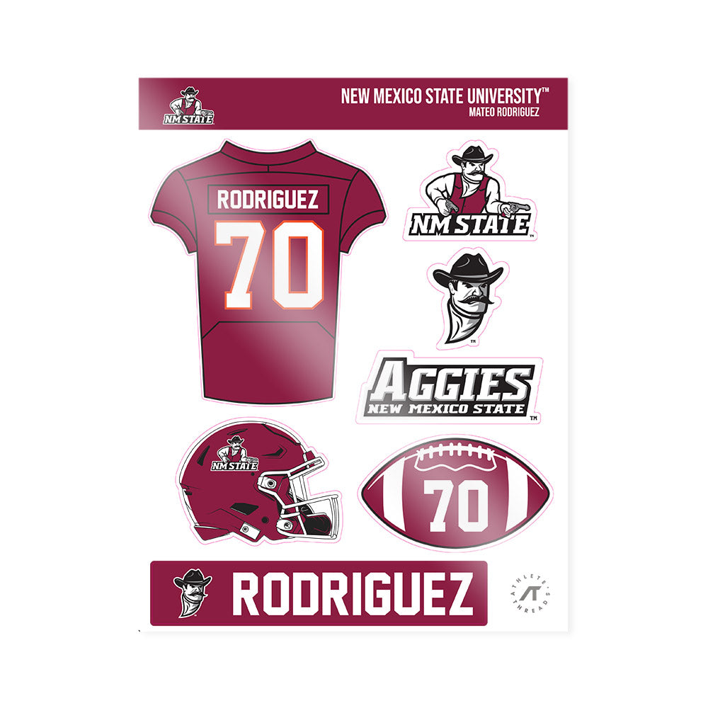 NMSU - NCAA Football : Mateo Rodriguez - Sticker Sheet-0