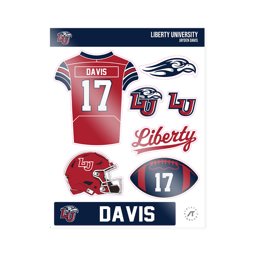 Liberty - NCAA Football : Jayden Davis - Sticker Sheet-0