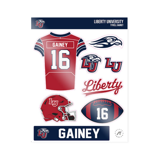 Liberty - NCAA Football : Tyrell Gainey - Sticker Sheet-0
