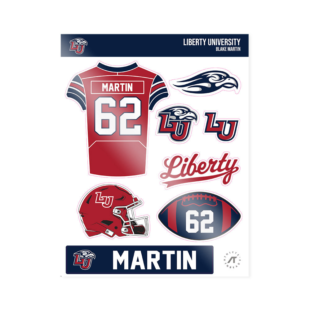 Liberty - NCAA Football : Blake Martin - Sticker Sheet-0
