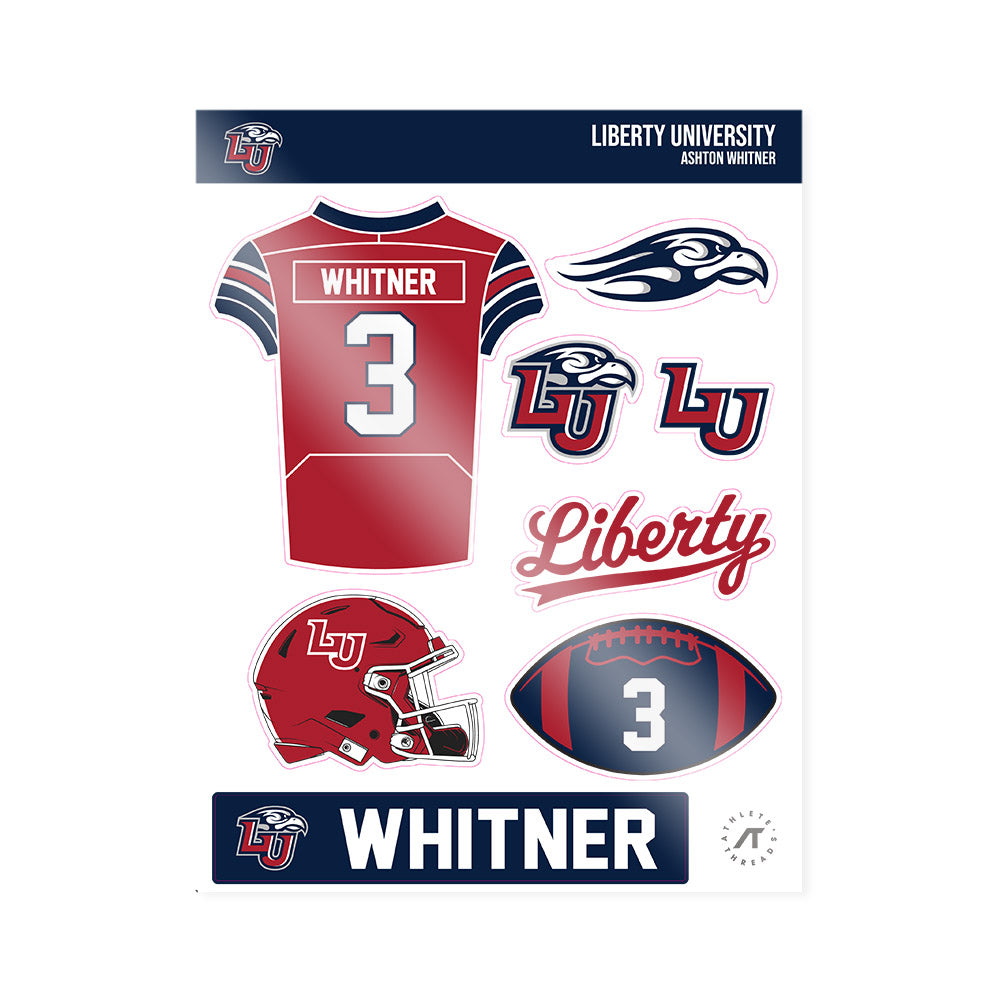 Liberty - NCAA Football : Ashton Whitner - Sticker Sheet-0