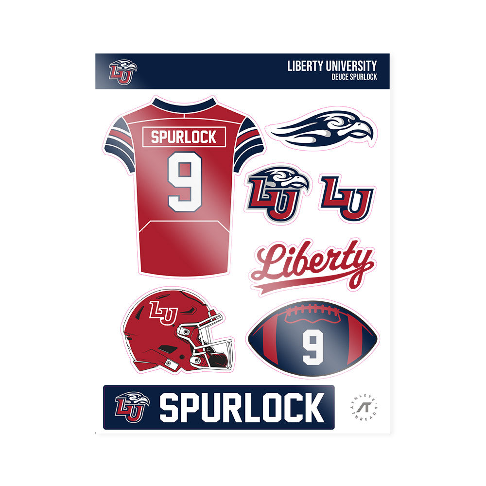 Liberty - NCAA Football : Deuce Spurlock - Sticker Sheet-0