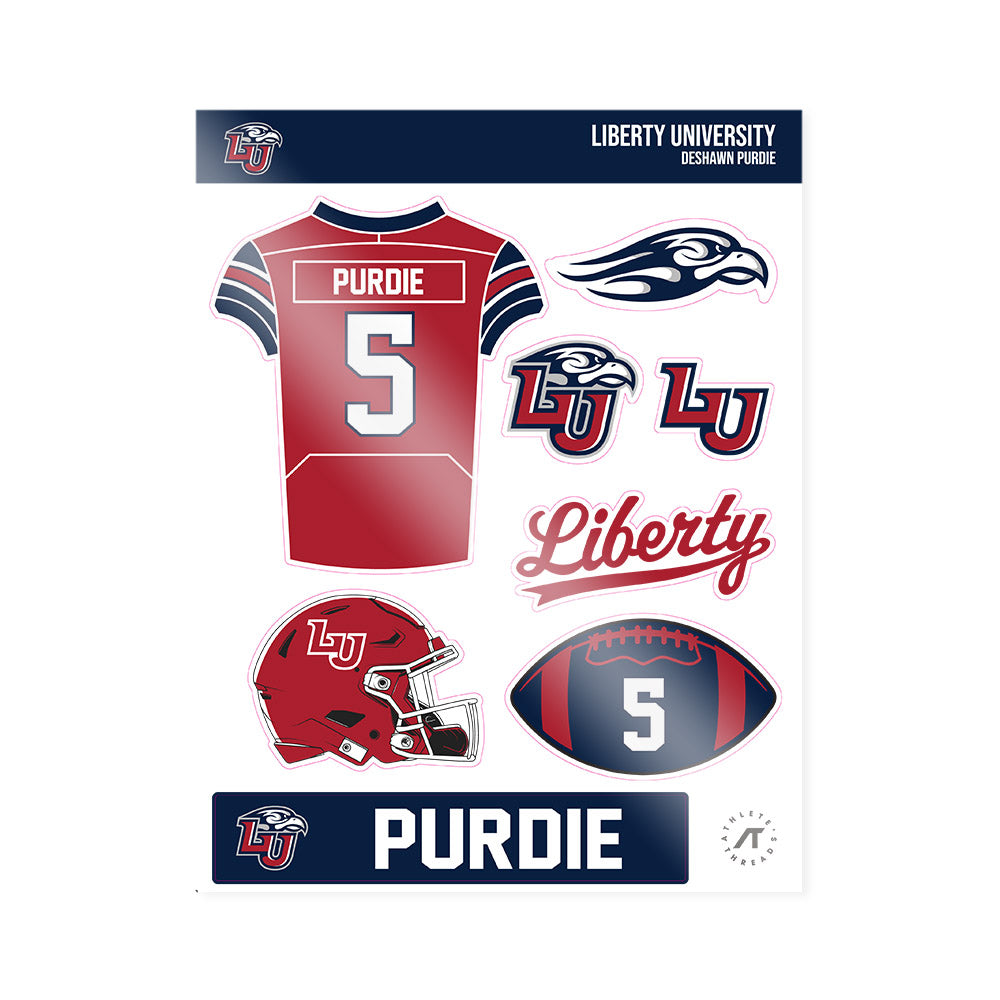 Liberty - NCAA Football : Deshawn Purdie - Sticker Sheet-0