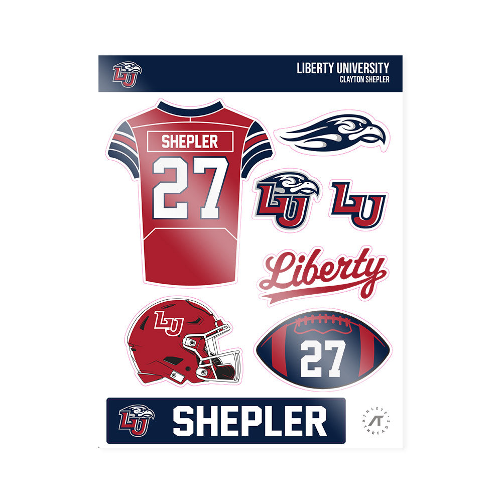 Liberty - NCAA Football : Clayton Shepler - Sticker Sheet-0