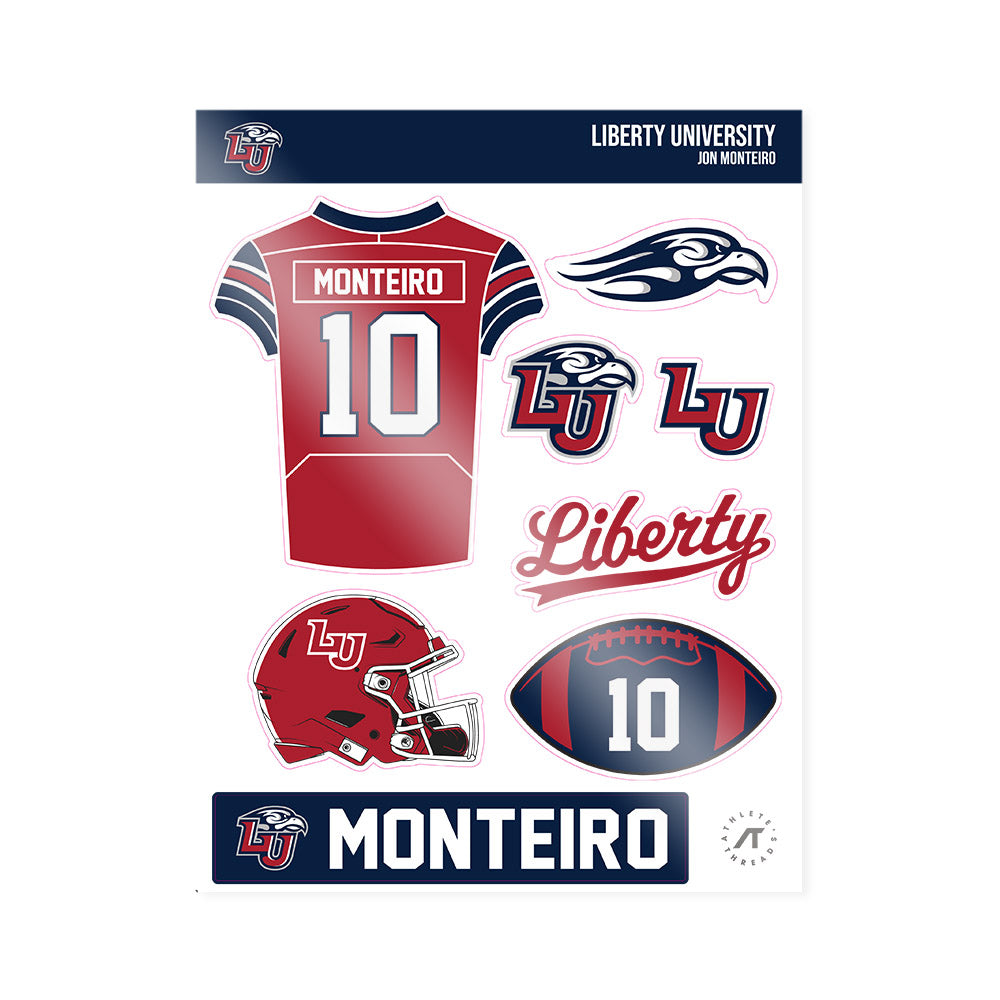 Liberty - NCAA Football : Jon Monteiro - Sticker Sheet-0