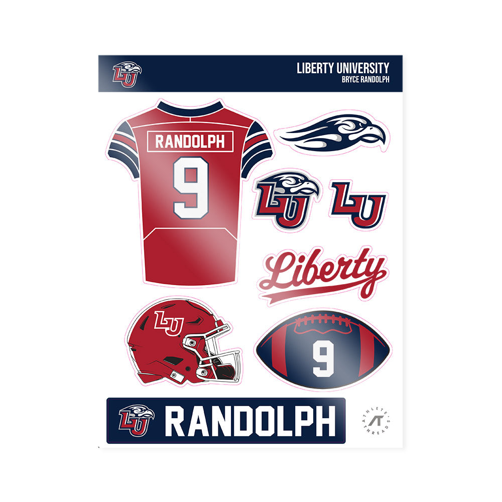 Liberty - NCAA Football : Bryce Randolph - Sticker Sheet-0