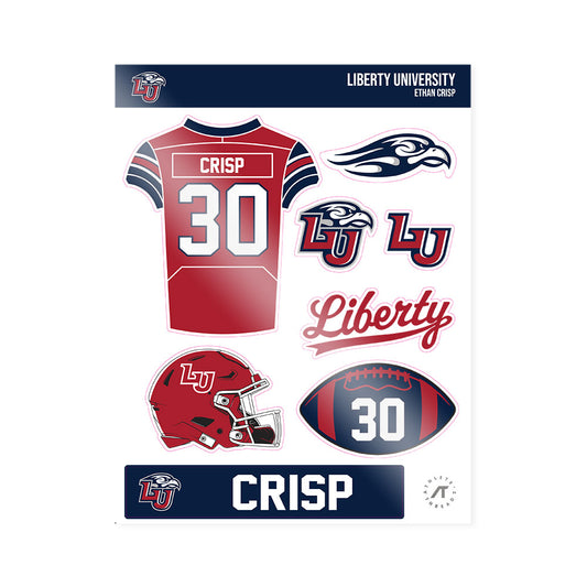 Liberty - NCAA Football : Ethan Crisp - Sticker Sheet-0