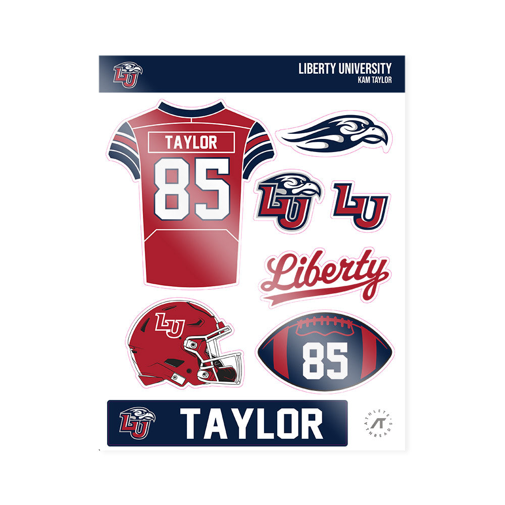 Liberty - NCAA Football : Kam Taylor - Sticker Sheet-0