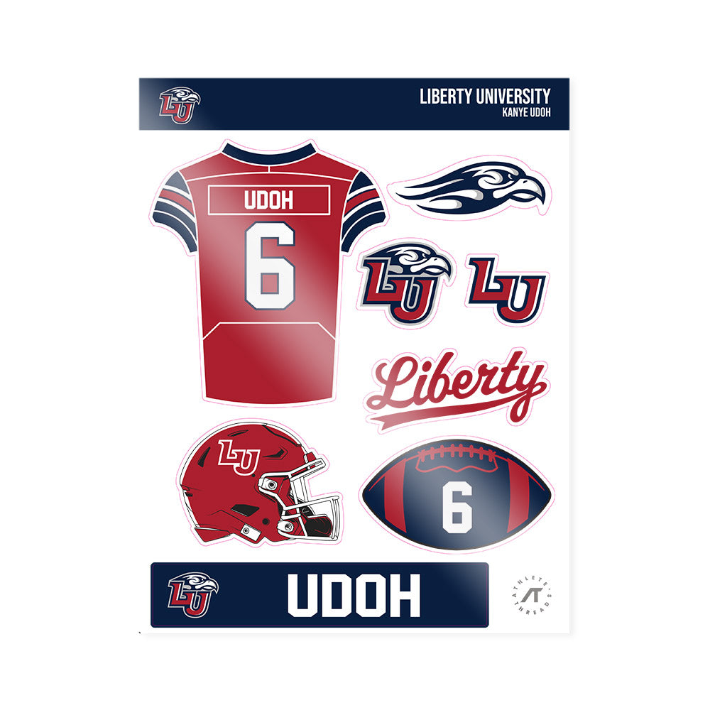Liberty - NCAA Football : Kanye Udoh - Sticker Sheet-0