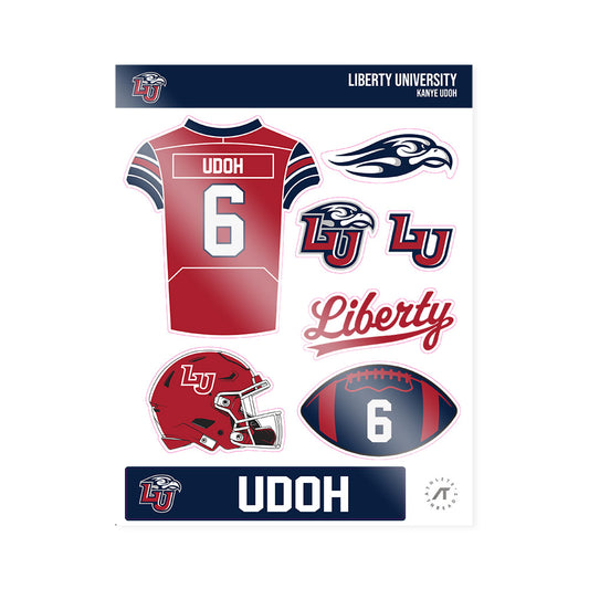 Liberty - NCAA Football : Kanye Udoh - Sticker Sheet-0