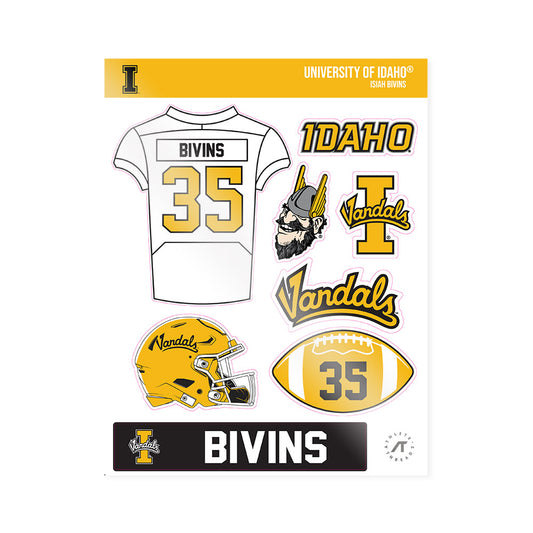 Idaho - NCAA Football : Isiah Bivins - Sticker Sheet-0