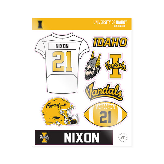 Idaho - NCAA Football : Aiden Nixon - Sticker Sheet-0