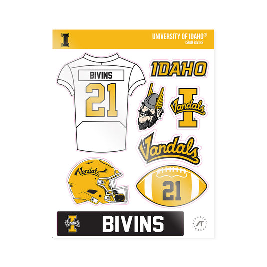 Idaho - NCAA Football : Isiah Bivins - Sticker Sheet-0