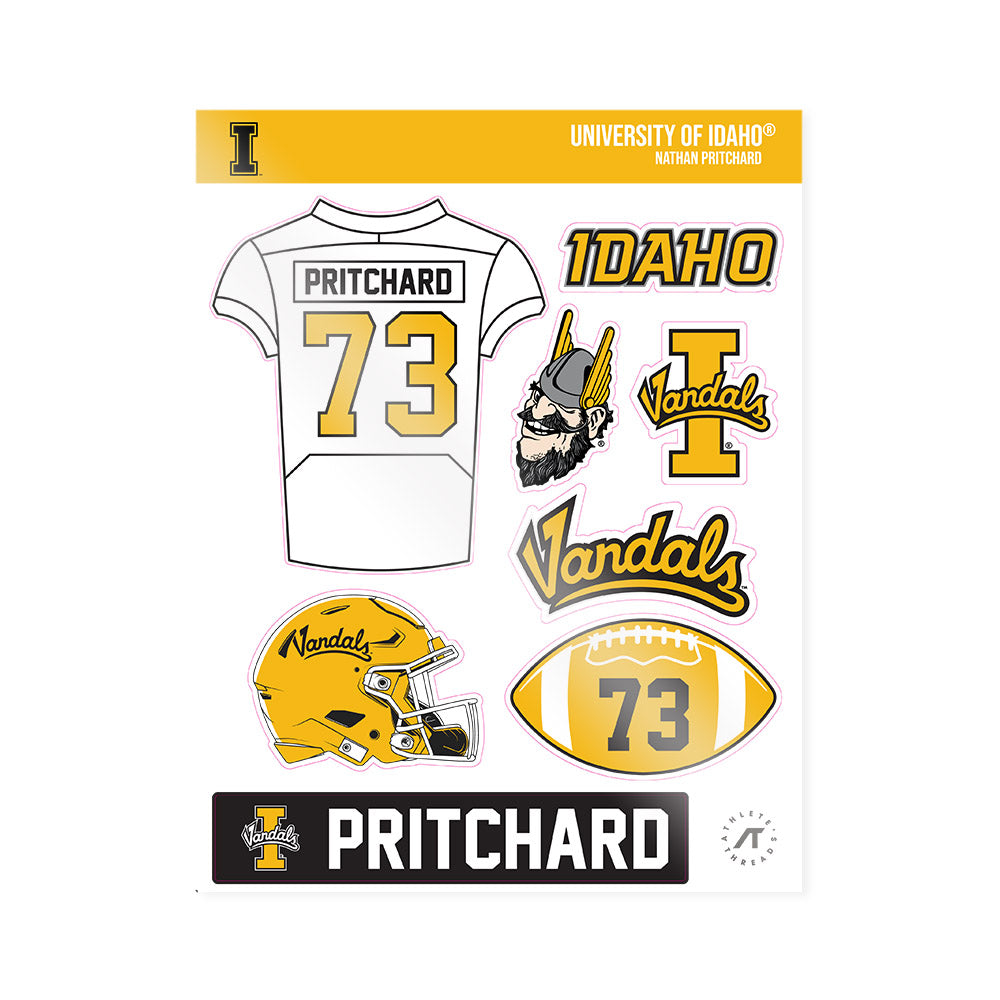 Idaho - NCAA Football : Nathan Pritchard - Sticker Sheet-0