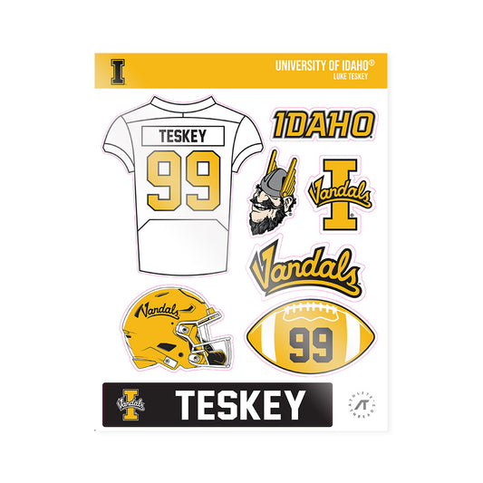 Idaho - NCAA Football : Luke Teskey - Sticker Sheet-0