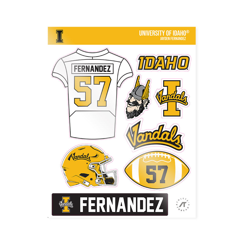 Idaho - NCAA Football : Jayden Fernandez - Sticker Sheet-0