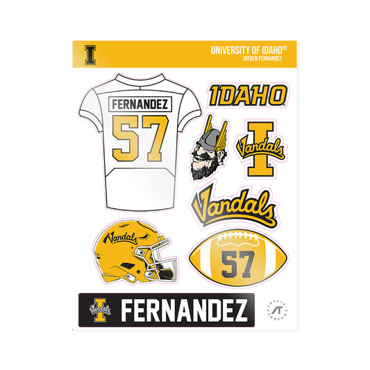 Idaho - NCAA Football : Jayden Fernandez - Sticker Sheet-0