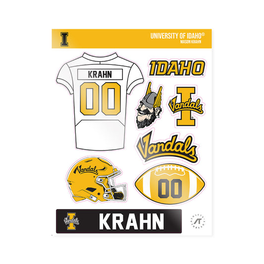 Idaho - NCAA Football : Mason Krahn - Sticker Sheet-0