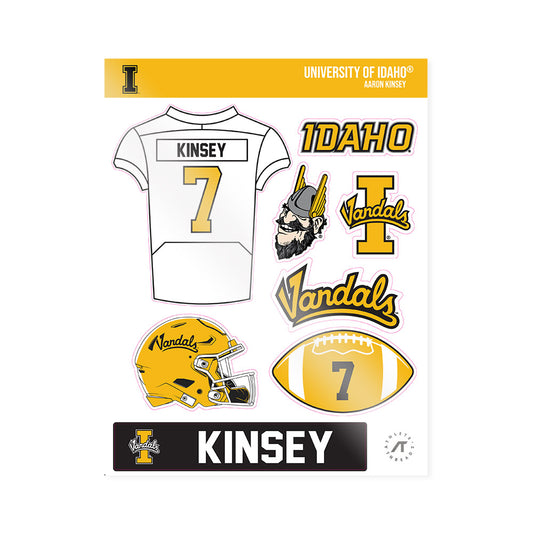 Idaho - NCAA Football : Aaron Kinsey - Sticker Sheet-0