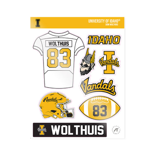 Idaho - NCAA Football : Dom Wolthuis - Sticker Sheet-0