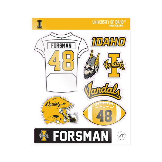 Idaho - NCAA Football : Owen Forsman - Sticker Sheet-0