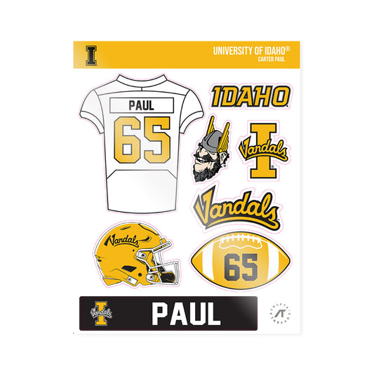 Idaho - NCAA Football : Carter Paul - Sticker Sheet-0