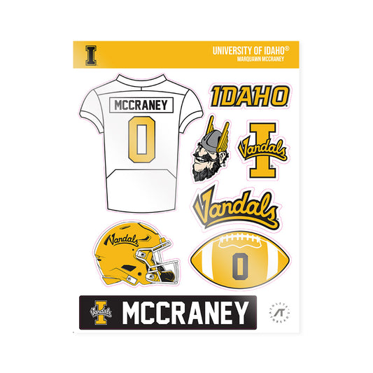 Idaho - NCAA Football : Marquawn McCraney - Sticker Sheet-0
