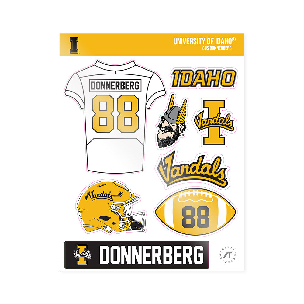 Idaho - NCAA Football : Gus Donnerberg - Sticker Sheet-0