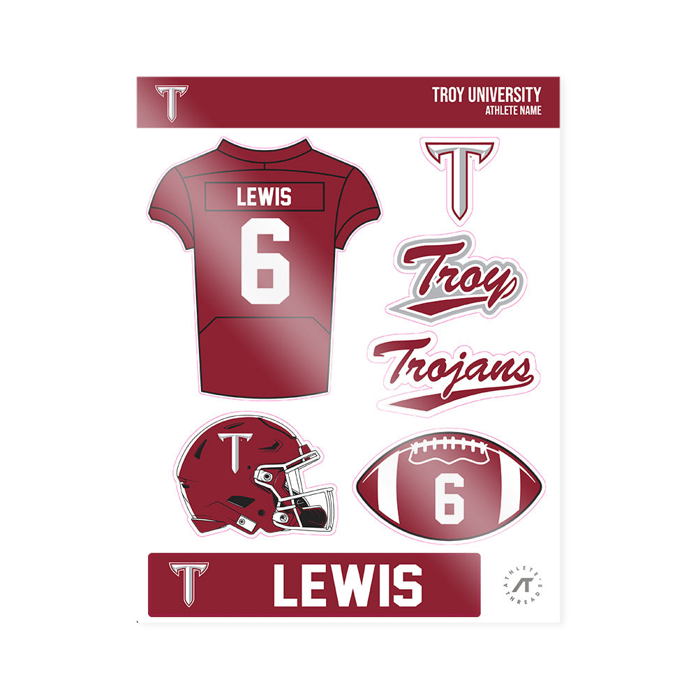 Troy - NCAA Football : Chris Lewis - Sticker Sheet-0