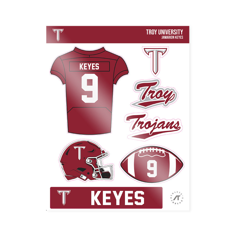 Troy - NCAA Football : Jamarion Keyes - Sticker Sheet-0