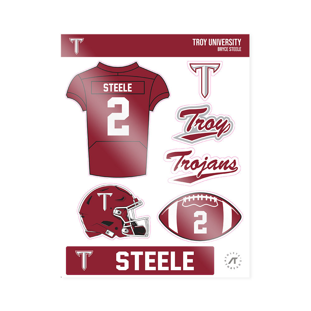Troy - NCAA Football : Bryce Steele - Sticker Sheet-0